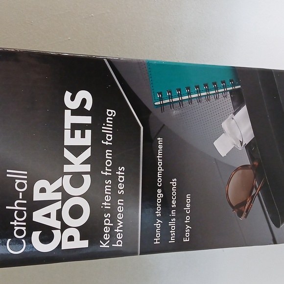 Catch-all Car Pockets - Black (Set of 2) - Picture 2 of 3